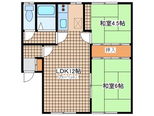 鉄北ハイツⅡの物件間取画像